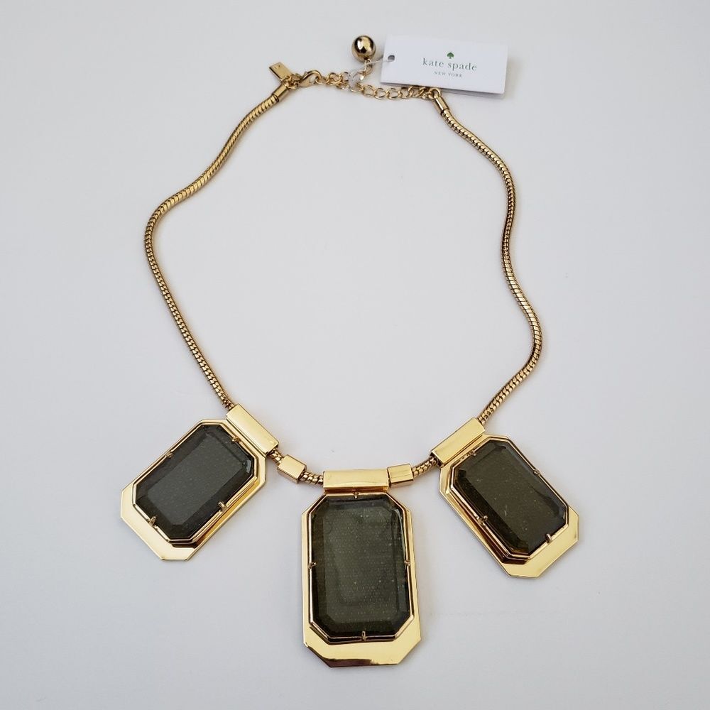 Kate Spade Black and Gold Statement Necklace